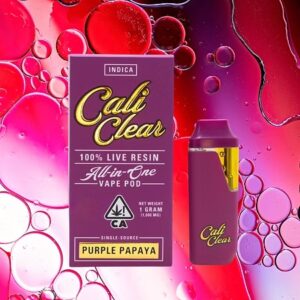 Cali Clear Purple Papaya Live Resin Disposable Vape